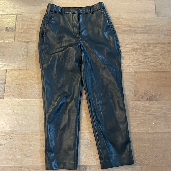 Aritzia Babaton Command Sold Out Aritzia Vegan Black Leather Pants Sz 4 - Picture 16 of 17